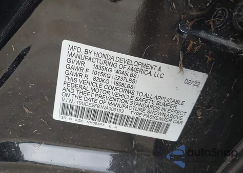 2022 Acura Ilx Premium A-Spec Packages/Technology A-Spec Packages z USA, uszkodzony, nr VIN 19UDE2F81NA006193